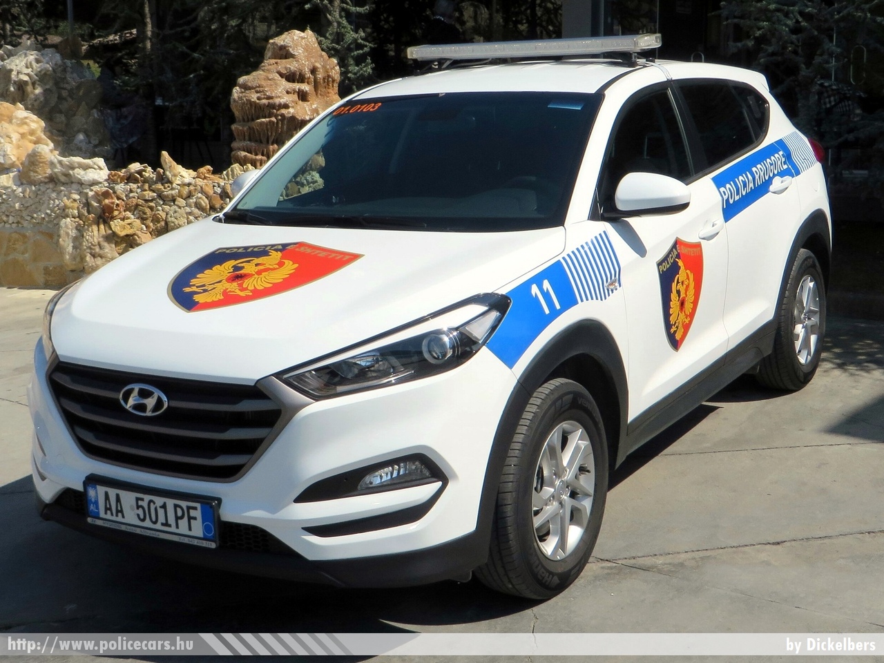 Hyundai IX35, fotó: Dickelbers 
Keywords: albán Albánia rendőrség rendőr rendőrautó police policecar albanian