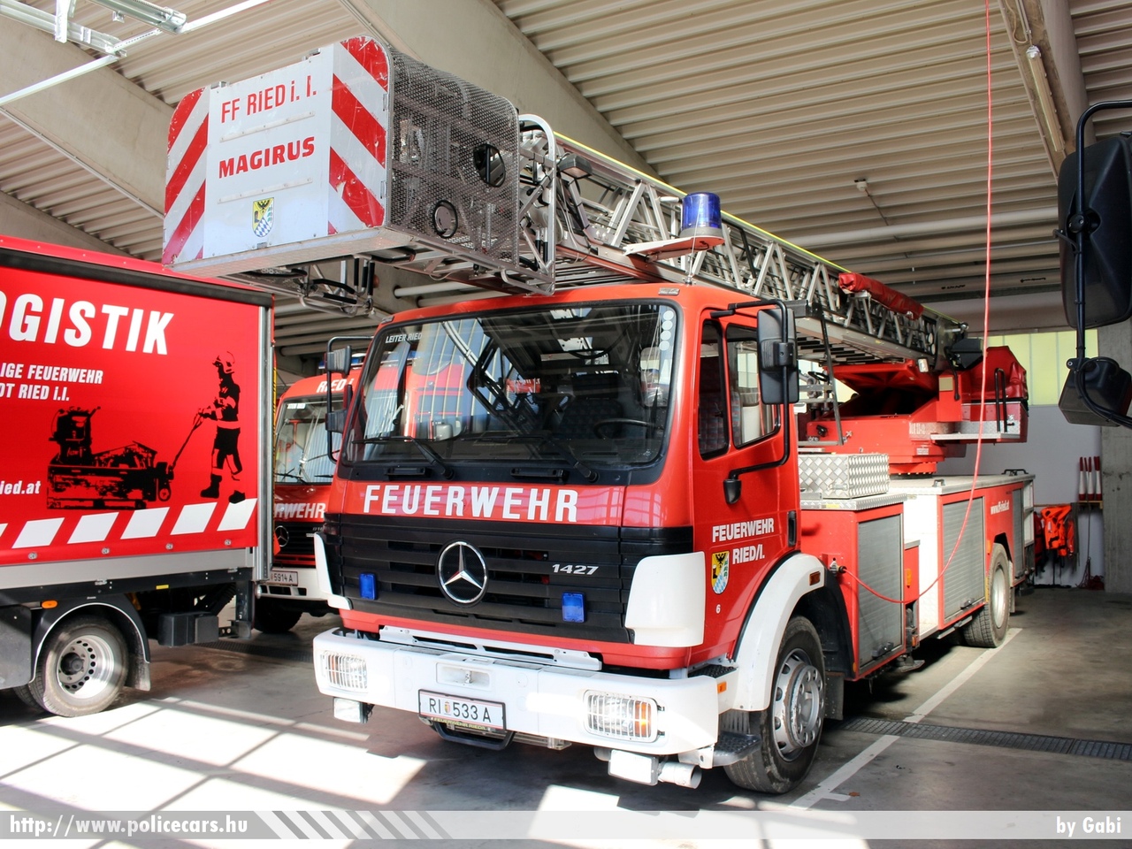 Mercedes 1427 Magirus, Ried, fotó: Gabi 
Keywords: osztrák Ausztria tûzoltó tûzoltóautó tûzoltóság