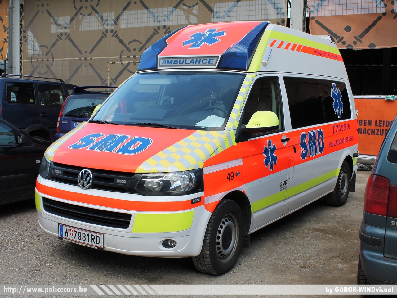 Volkswagen Transporter T5 facelift, SMD, fotó: GABOR- WINDvisual 
Keywords: osztrák Ausztria mentő mentőautó