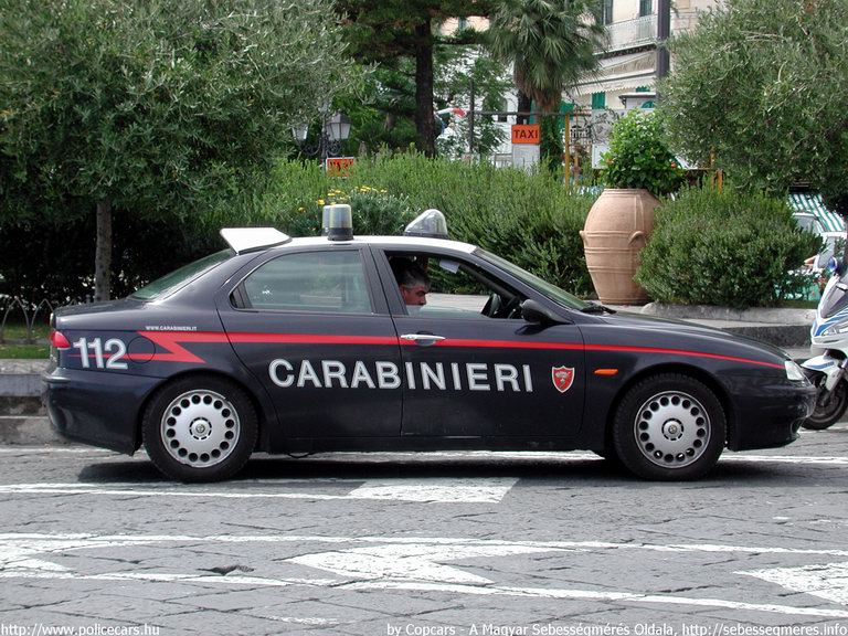 Alfa Romeo 156, fotó: Copcars 
Keywords: olasz Olaszország rendőrautó rendőrség rendőr  carabinieri 