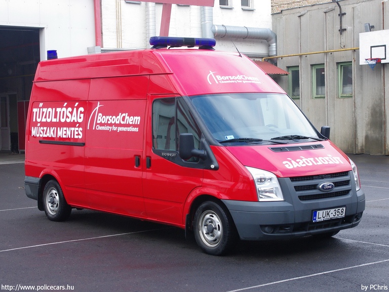 Ford Transit, BorsodChem Zrt. Kazincbarcika, fotó: PChris 
Keywords: tûzoltó tûzoltóautó tûzoltóság magyar Magyarország létesítményi LUK-358 fire firetruck Hungary hungarian