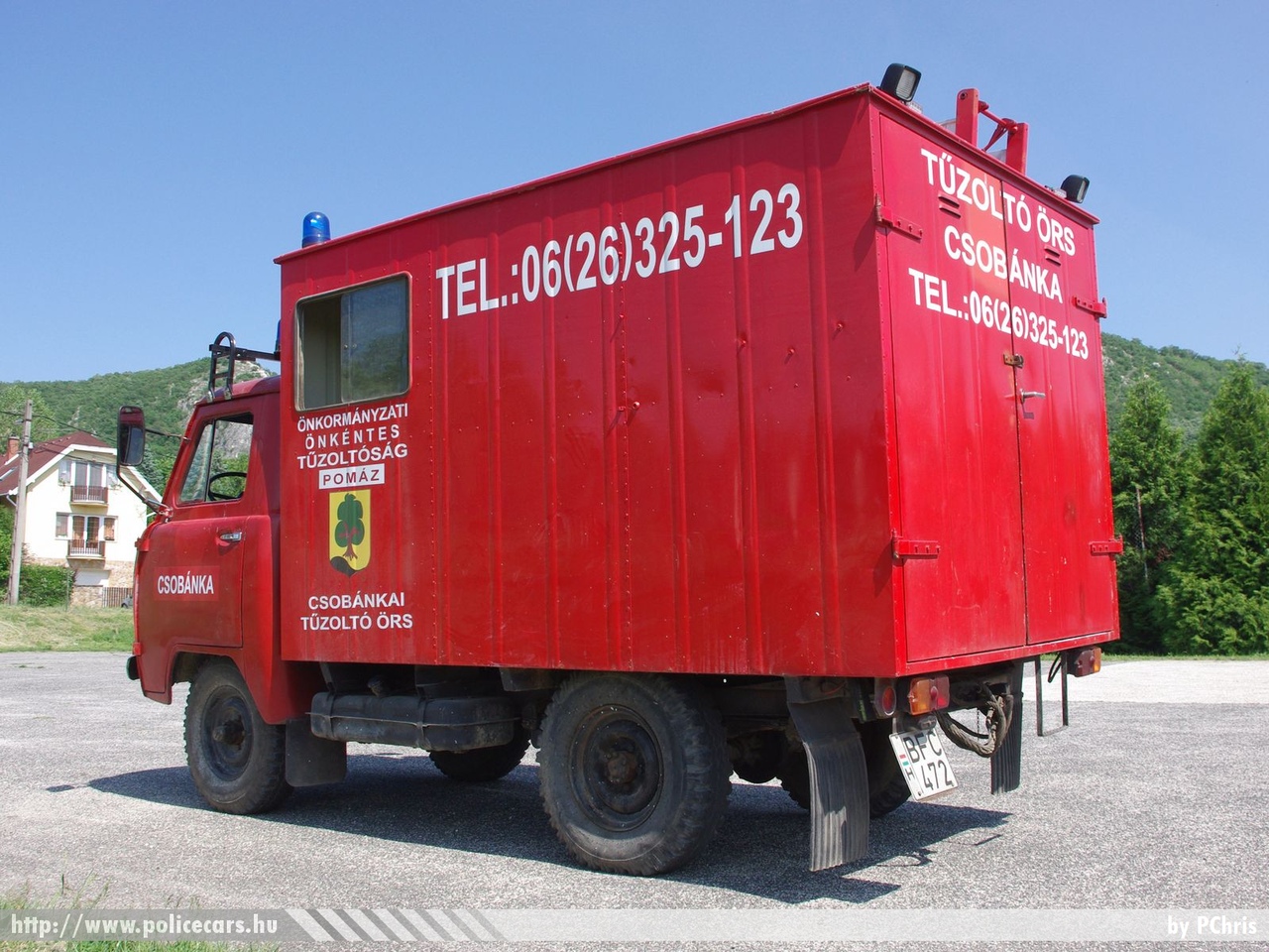 UAZ 452, Pomázi Önkormányzati Önkéntes Tûzoltóság, Csobánkai Tûzoltó Õrs, fotó: PChris
Keywords: tûzoltóautó tûzoltó ÖTP tûzoltóság magyar Magyarország fire firetruck Hungary hungarian BFC-472