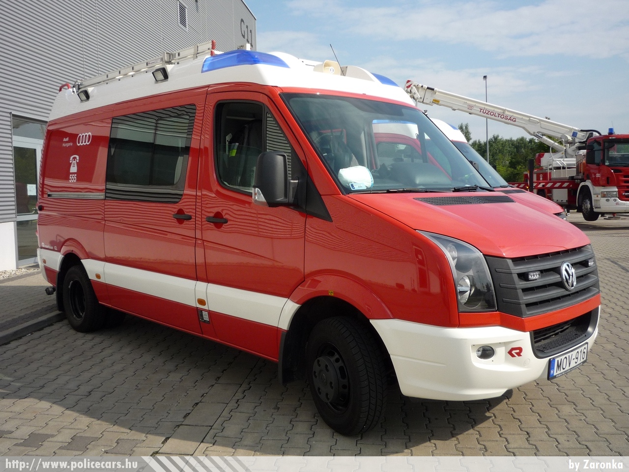Volkswagen Crafter Rosenbauer,  Audi Hungaria Motor Kft., Gyõr, fotó: Zaronka
Keywords: létesítményi tûzoltó tûzoltóautó tûzoltóság magyar Magyarország MOV-916 fire firetruck Hungary hungarian