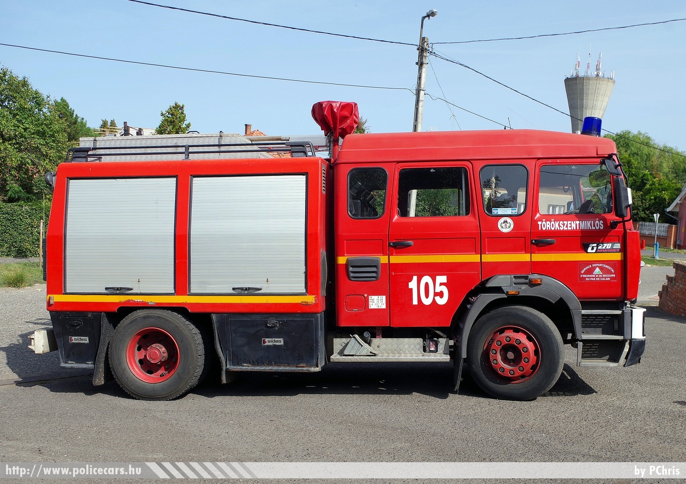 Renault G270 Manager Sides, Törökszentmiklósi Önkormányzati Tûzoltóparancsnokság, fotó: PChris
Keywords: tûzoltóautó tûzoltó ÖTP tûzoltóság magyar Magyarország fire firetruck Hungary hungarian JXZ-407
