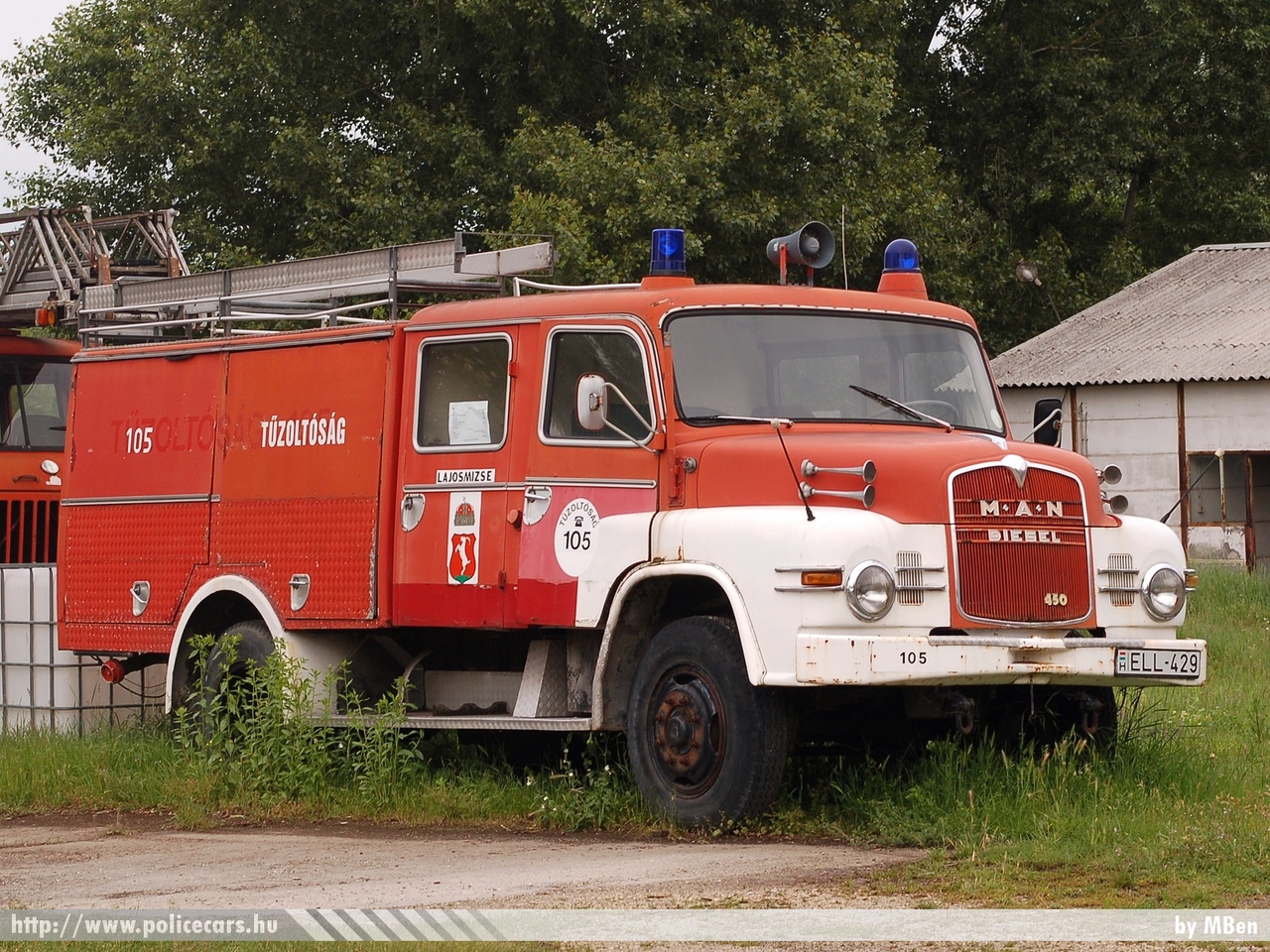 MAN Diesel 450, Lajosmizsei Önkormányzati Tûzoltóparancsnokság, fotó: MBen
Keywords: tûzoltóautó tûzoltó ÖTP tûzoltóság magyar Magyarország fire firetruck Hungary hungarian ELL-429