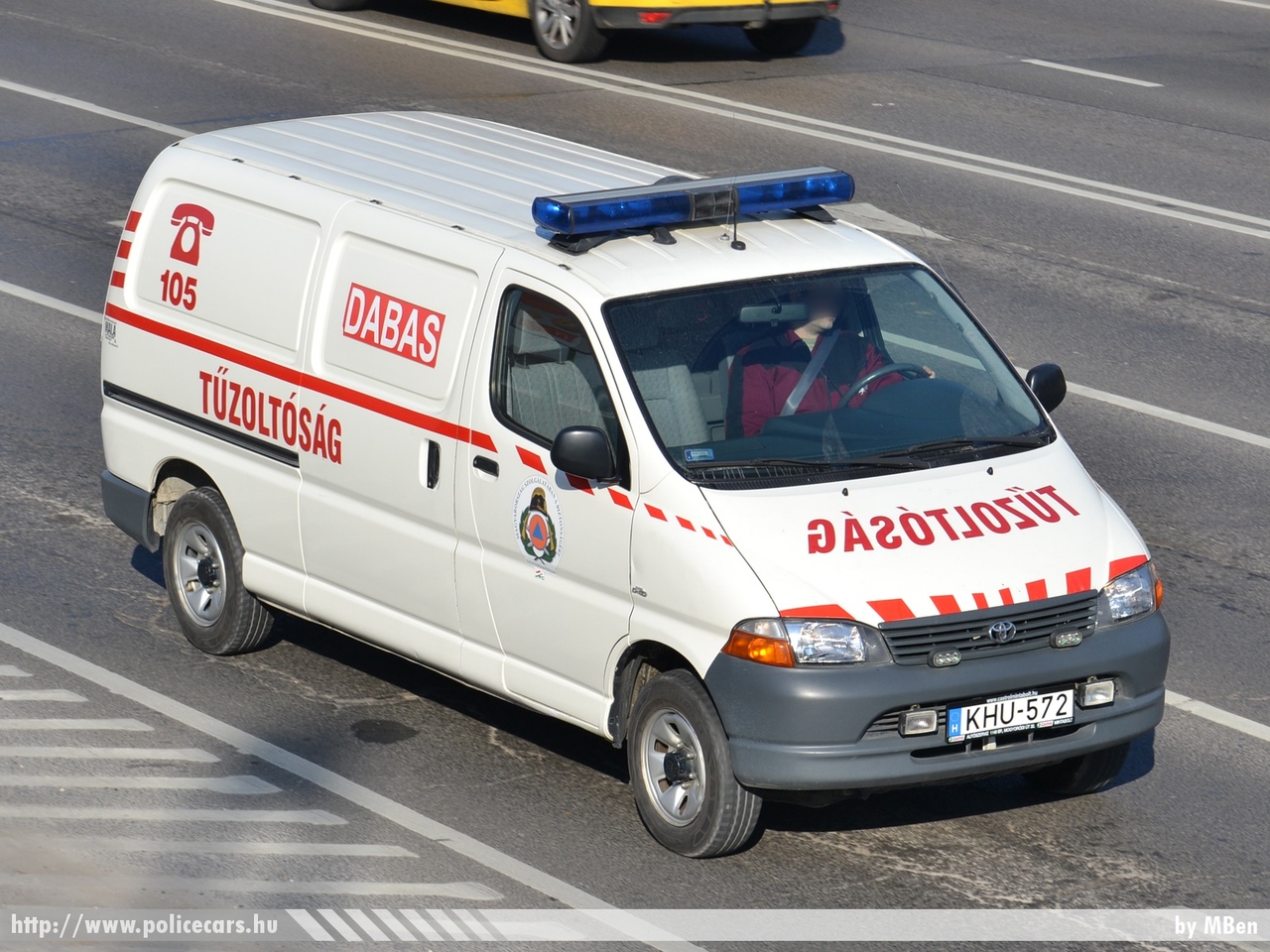 Toyota Hiace, Dabasi Hivatásos Tûzoltóparancsnokság, fotó: MBen
Keywords: tûzoltóautó tûzoltó tûzoltóság magyar Magyarország katasztrófavédelem fire firetruck Hungary hungarian KHU-572