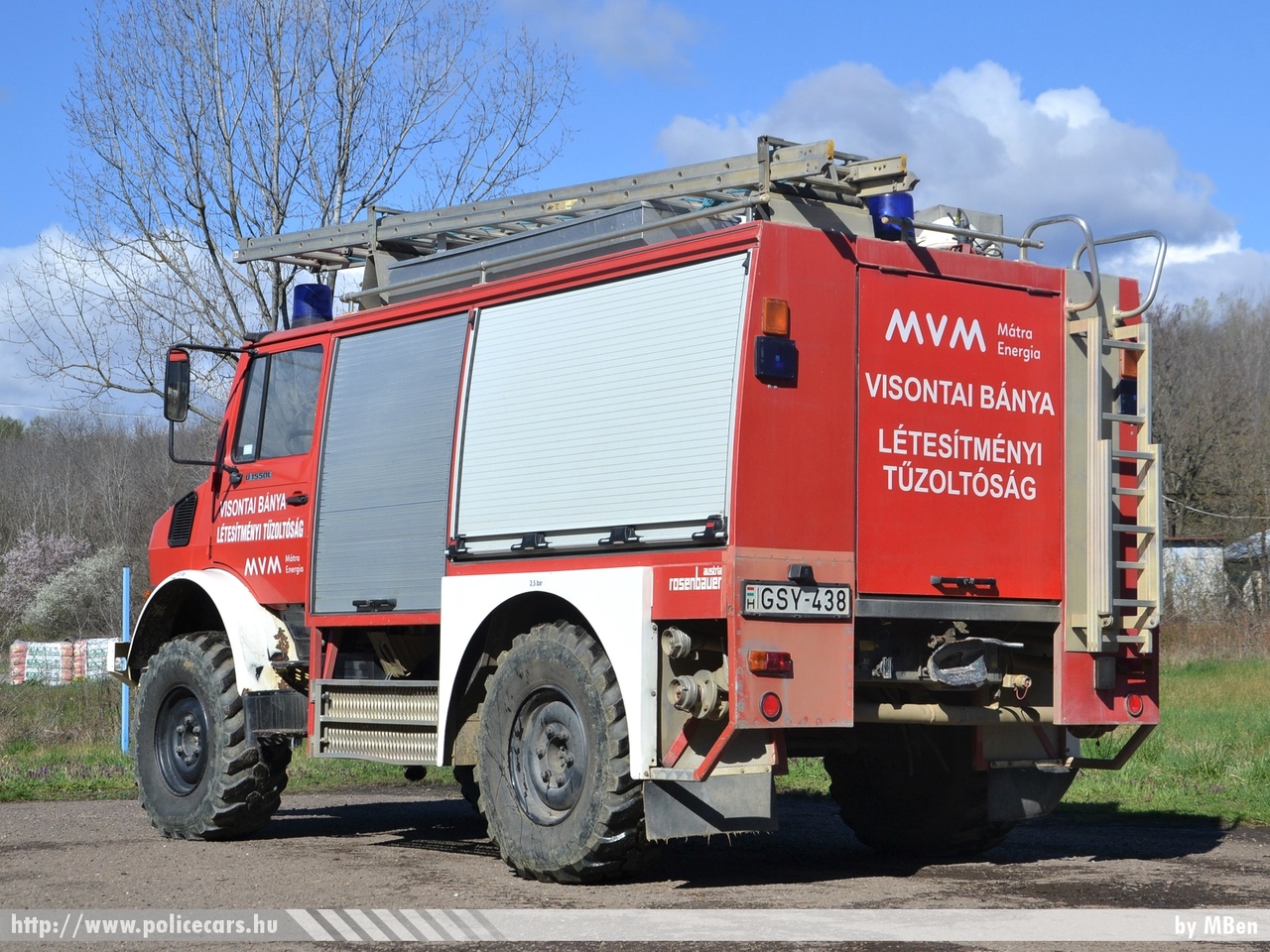 Mercedes Unimog U1550L, MVM Mátra Energia Zrt. létesítményi tûzoltóság, fotó: MBen
Keywords: létesítményi tûzoltó tûzoltóautó tûzoltóság magyar Magyarország fire firetruck Hungary hungarian GSY-438