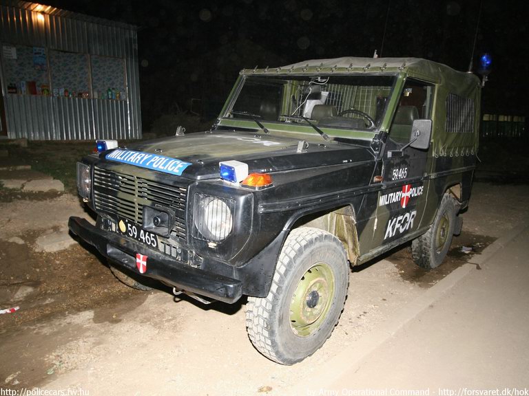 Mercedes G, fotó: Army Operational Command, http://forsvaret.dk/hok
Keywords: Koszovó koszovói katonai rendészet rendőrség rendőrautó rendőr