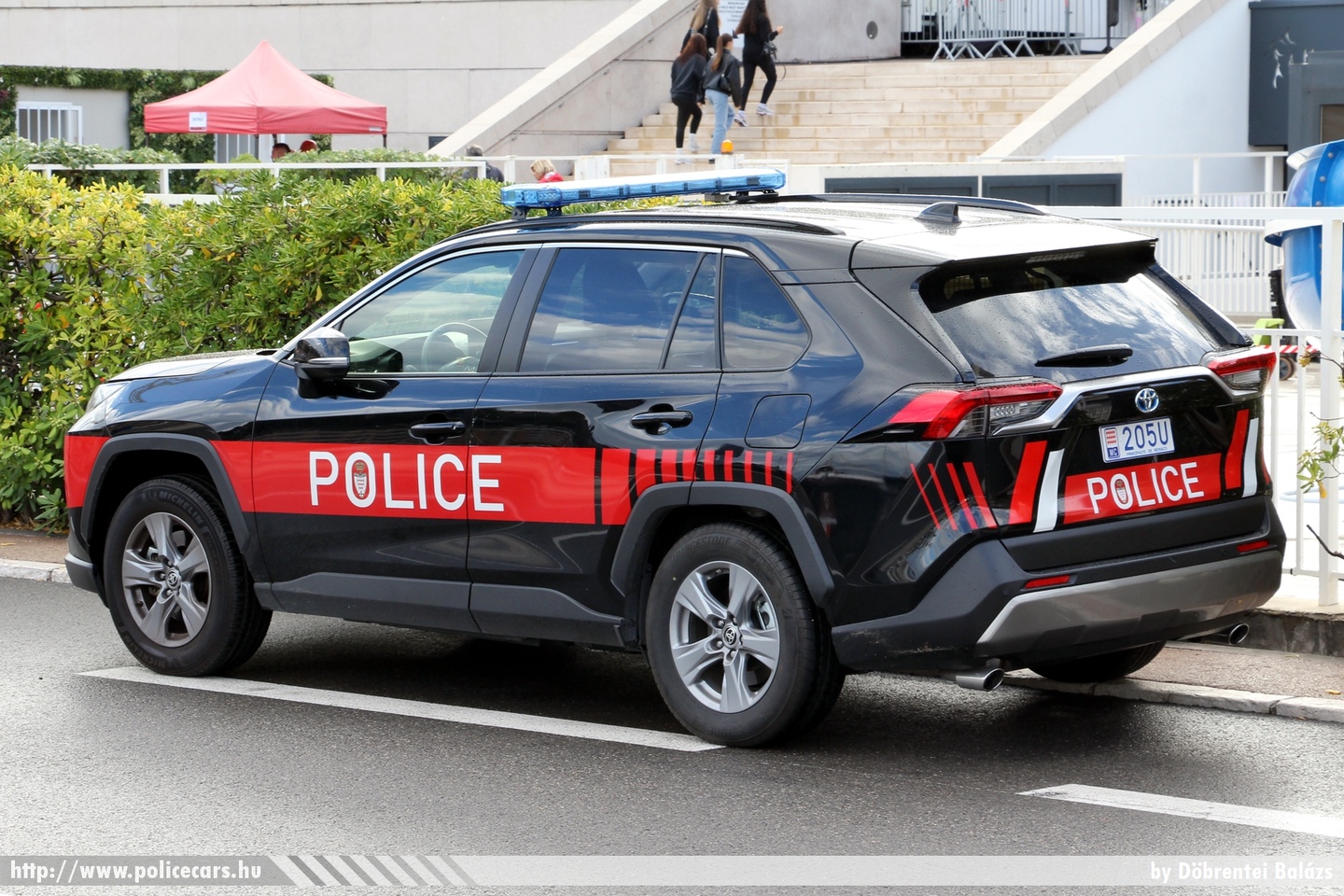 Toyota RAV4, Police, Sûreté publique de Monaco (Sügürità pǜblica de Mùnegu), fotó: Döbrentei Balázs
Keywords: rendőr rendőrautó rendőrség Monaco monacoi police policecar