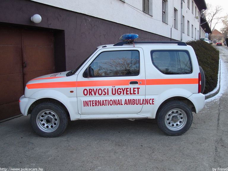 Suzuki Jimny, Érd, orvosi ügyelet, International Ambulance, fotó: Frinyó
Keywords: mentő magyar Magyarország mentőautó JOC-175