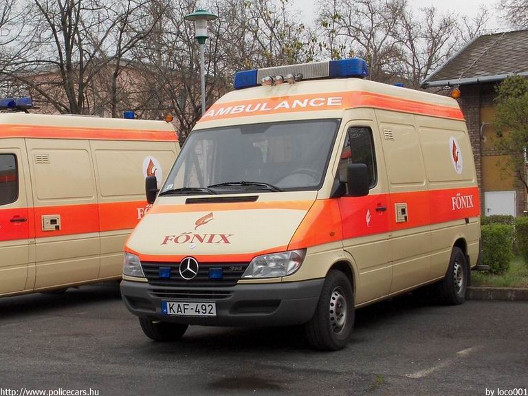 Mercedes-Benz Sprinter 314, Budapest, Fõnix S.O.S. Zrt., fotó: loco001
Keywords: mentő magyar Magyarország mentőautó KAF-492