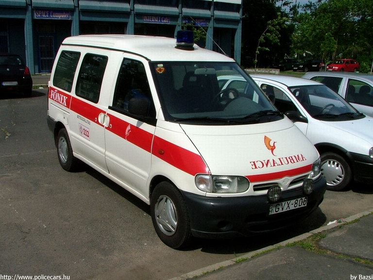 Nissan Vanette Cargo 2.3d, Debrecen, Fõnix S.O.S. Zrt., fotó: Bazsi
Keywords: mentő magyar Magyarország mentőautó GVX-806