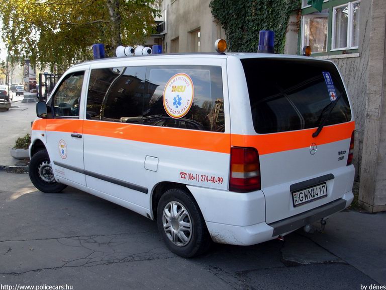 Mercedes-Benz Vito, Budapest, Samaritanus Mentõszolgálat, fotó: dénes
Keywords: mentő magyar Magyarország mentőautó GWN-417