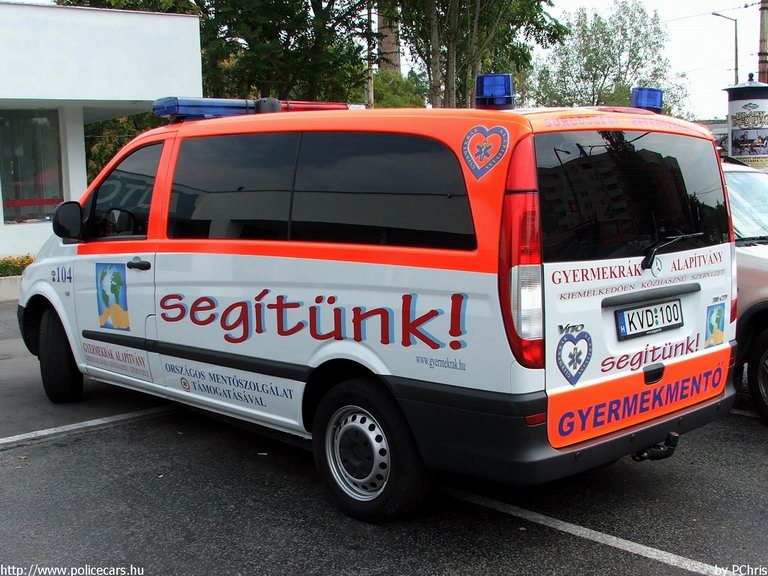Mercedes-Benz Vito, Budapest, Gyermekrák Alapítvány, fotó: PChris
Keywords: mentő magyar Magyarország mentőautó KVD-100