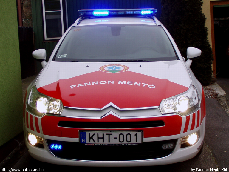 Citroen C5, Pannon Mentõ Kht., fotó: Pannon Mentõ Kht
Keywords: mentő magyar Magyarország mentőautó KHT-001