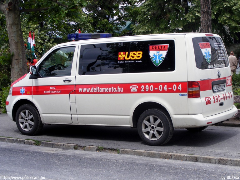 Volkswagen Transporter T5, Delta Mentõszolgálat, fotó: Bbazsa 
Keywords: mentő mentőautó magyar Magyarország JBB-900