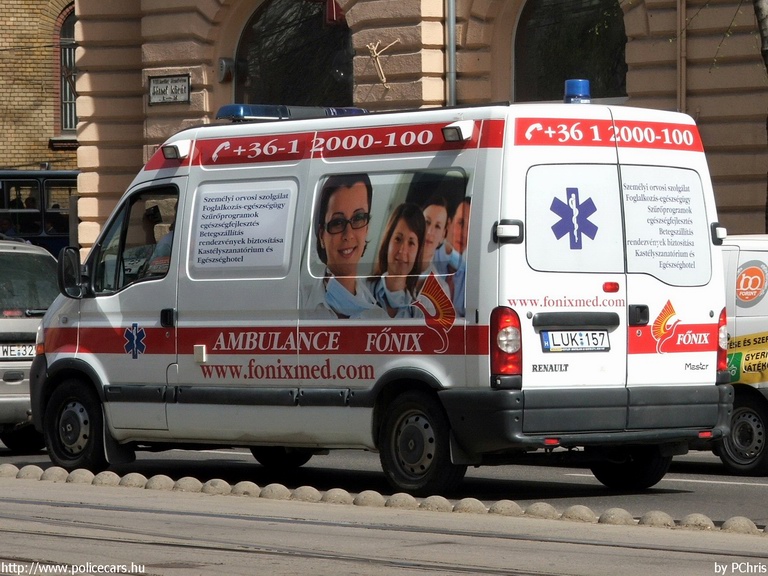 Renault Master, Fõnix S.O.S. Zrt., fotó: PChris
Keywords: mentő mentőautó magyar Magyarország LUK-157