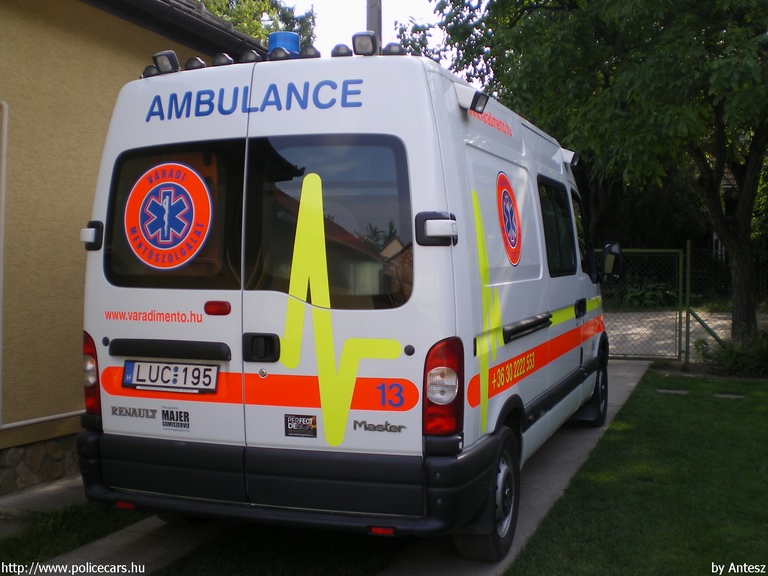Renault Master, Váradi Mentõszolgálat, fotó: Antesz
Keywords: mentő mentőautó magyar Magyarország LUC-195