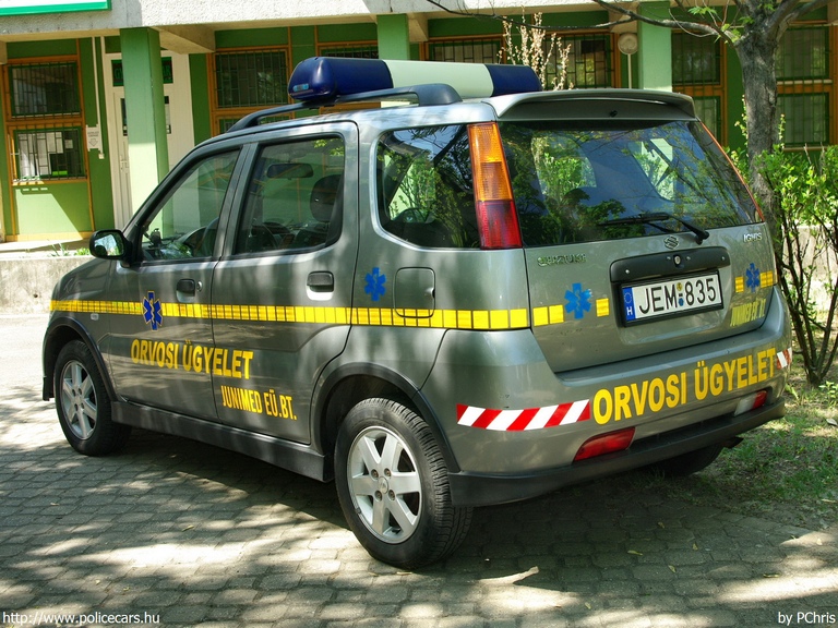 Suzuki Ignis, orvosi ügyelet, Dunakeszi, JUNIMED EÜ. Bt., fotó: PChris
Keywords: mentő mentőautó magyar Magyarország JEM-835