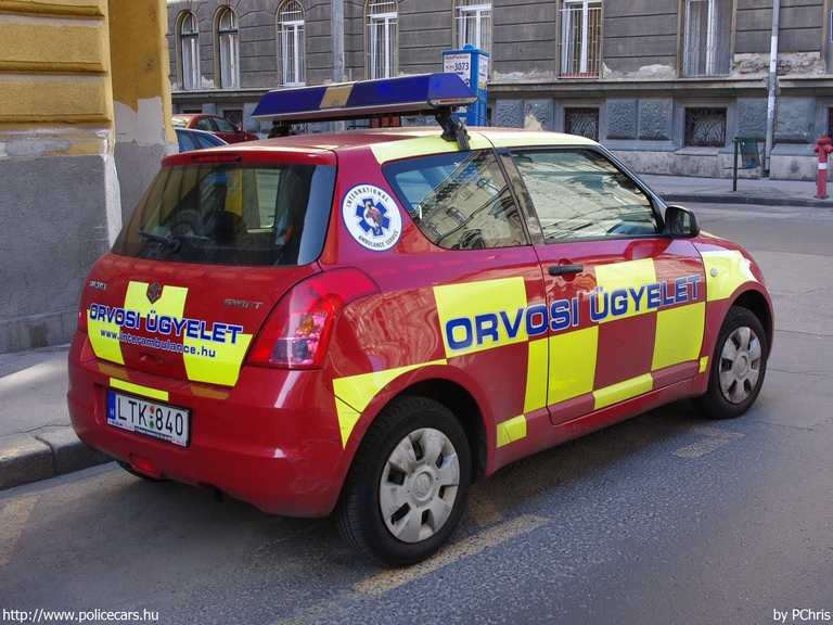 Suzuki Swift, orvosi ügyelet, Budapest, International Ambulance, fotó: PChris
Keywords: mentő magyar Magyarország mentőautó LTK-840