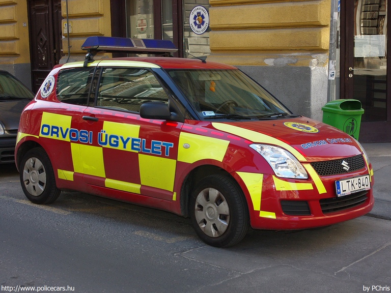 Suzuki Swift, orvosi ügyelet, Budapest, International Ambulance, fotó: PChris 
Keywords: mentő magyar Magyarország mentőautó LTK-840