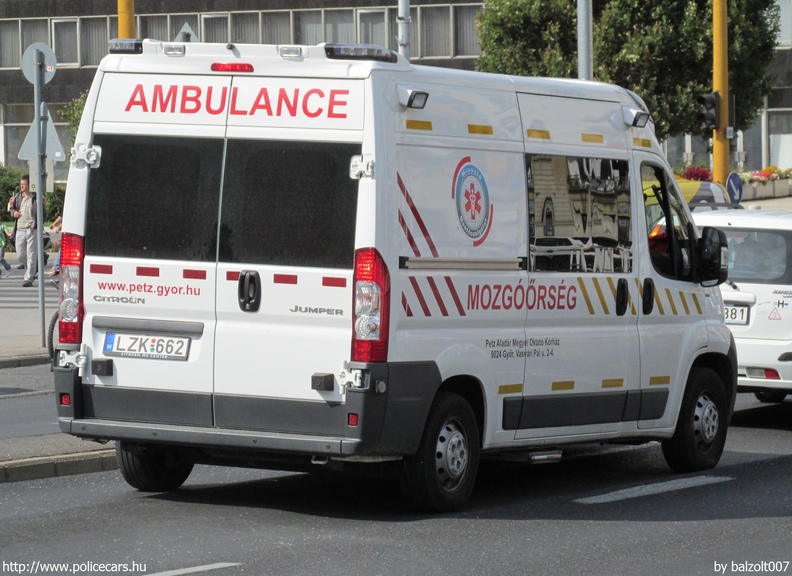 Citroen Jumper, Petz Aladár Megyei Oktató Kórház, Gyõr, fotó: balzolt007
Keywords: mentő mentőautó magyar Magyarország LZK-662