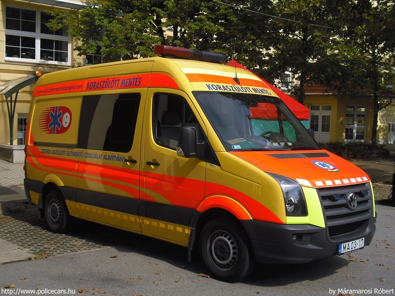 Volkswagen Crafter, Országos Mentõszolgálat, Szegedi Újszülött Életmentõ Szolgálat Alapítvány, fotó: Máramarosi Róbert
Keywords: mentő mentőautó OMSZ magyar Magyarország MA03-17