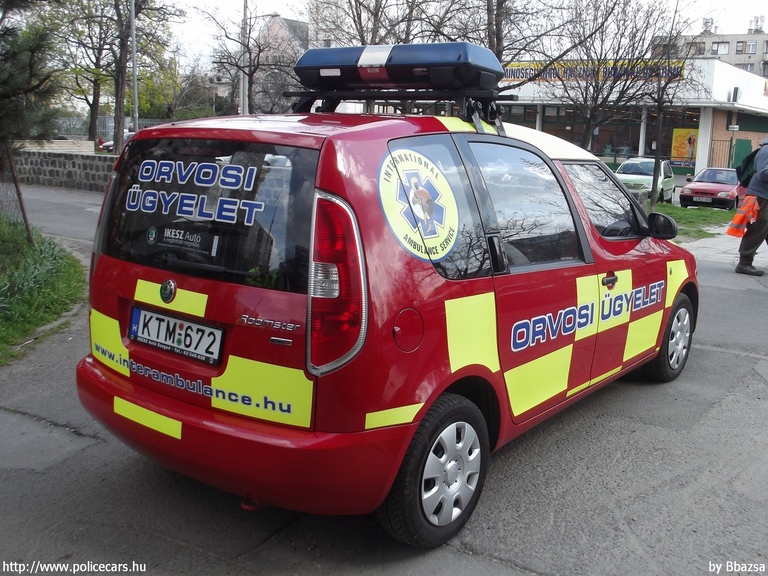 Skoda Roomster, International Ambulance Service Kft., fotó: Bbazsa
Keywords: mentő mentőautó magyar Magyarország KTM-672 ambulance hungarian Hungary