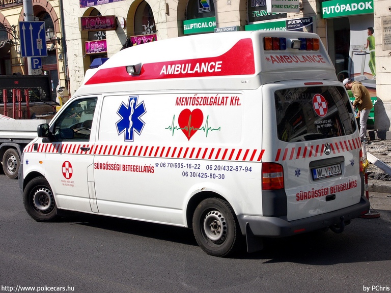Volkswagen Transporter T5, Marsi-Med Kft., fotó: PChris 
Keywords: mentő mentőautó magyar Magyarország MLY-023