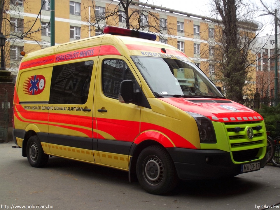 Volkswagen Crafter, Országos Mentõszolgálat, Szegedi Újszülött Életmentõ Szolgálat Alapítvány, fotó: Okos Évi
Keywords: mentő mentőautó OMSZ magyar Magyarország MA03-17