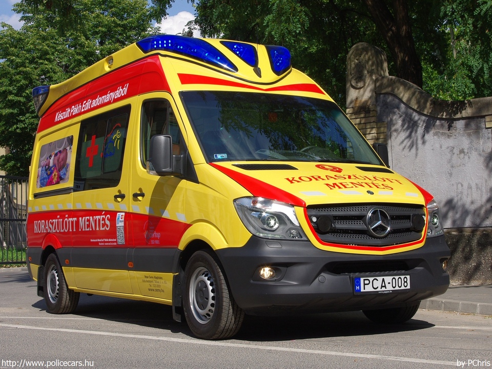 Mercedes Sprinter II facelift, Budapest, Peter Cerny Alapítvány, koraszülöttmentõ, fotó: PChris
Keywords: mentő mentőautó magyar Magyarország ambulance hungarian Hungary PCA-008