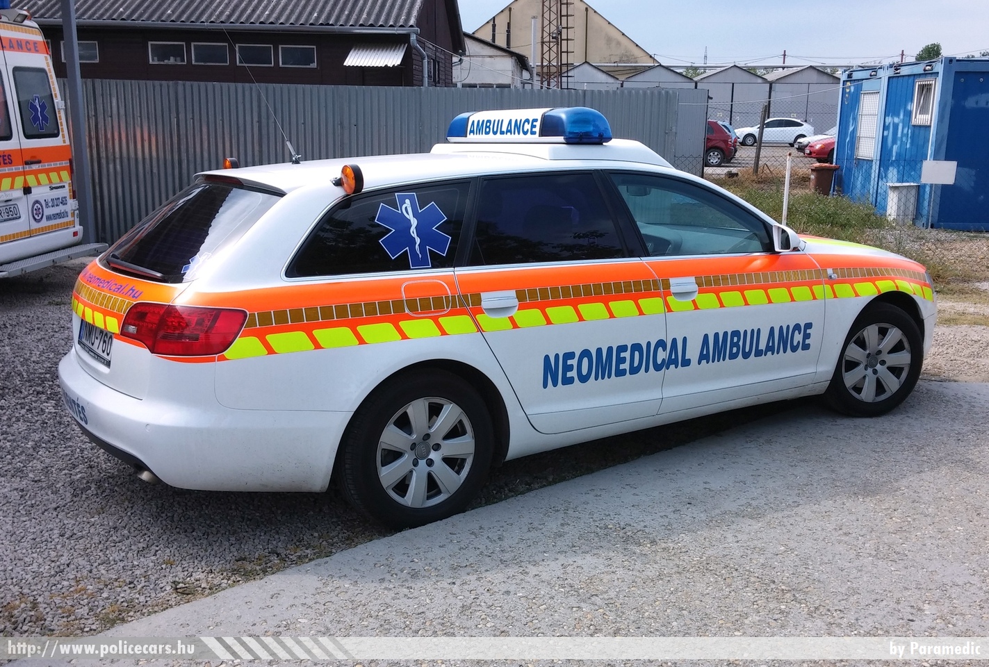 Audi A6 Avant, Neomedical Ambulance Service Kft., fotó: Paramedic
Keywords: magyar Magyarország mentő mentőautó NMU-760 Hungary hungarian ambulance