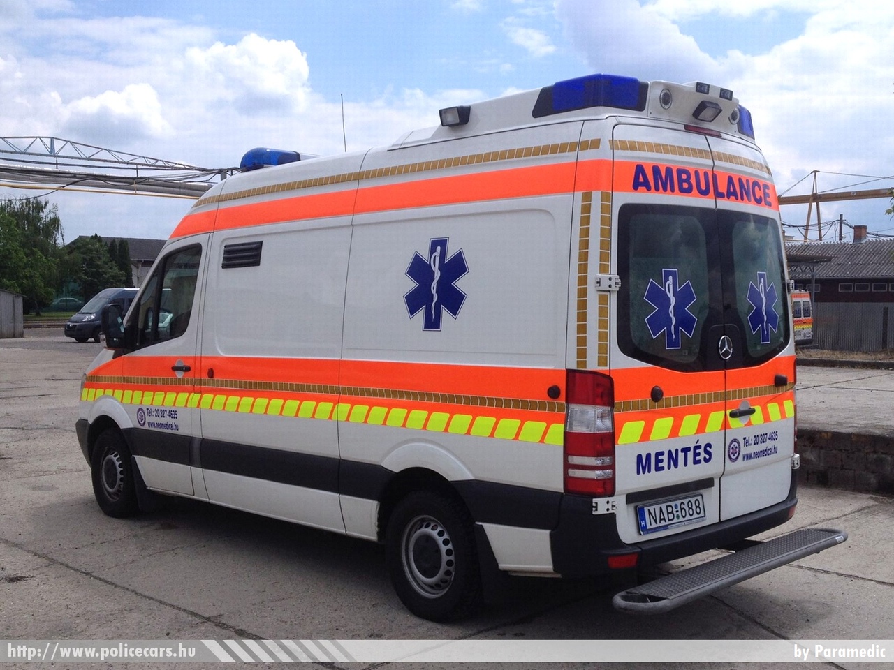Mercedes Sprinter II, Neomedical Ambulance Service Kft., fotó: Paramedic
Keywords: magyar Magyarország mentő mentőautó Hungary hungarian ambulance NAB-688