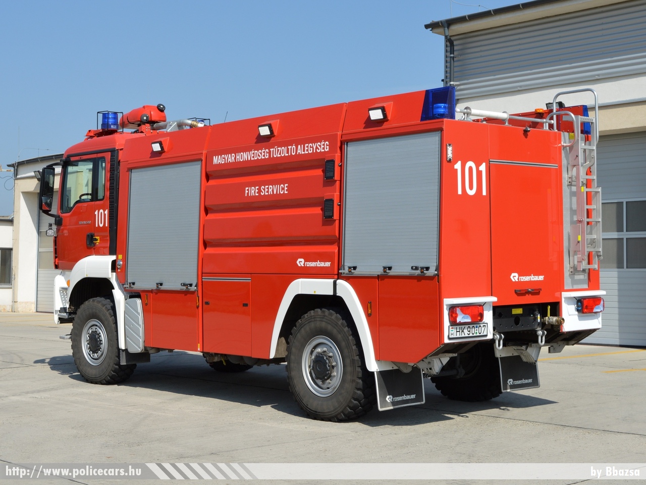 MAN TGS 18.540 Rosenbauer RIV 3500/500/250, MH 59. Szentgyörgyi Dezsõ Repülõbázis, Kecskemét, fotó: Bbazsa
Keywords: HK90-07 katonai honvédségi honvédség tûzoltóautó tûzoltóság 