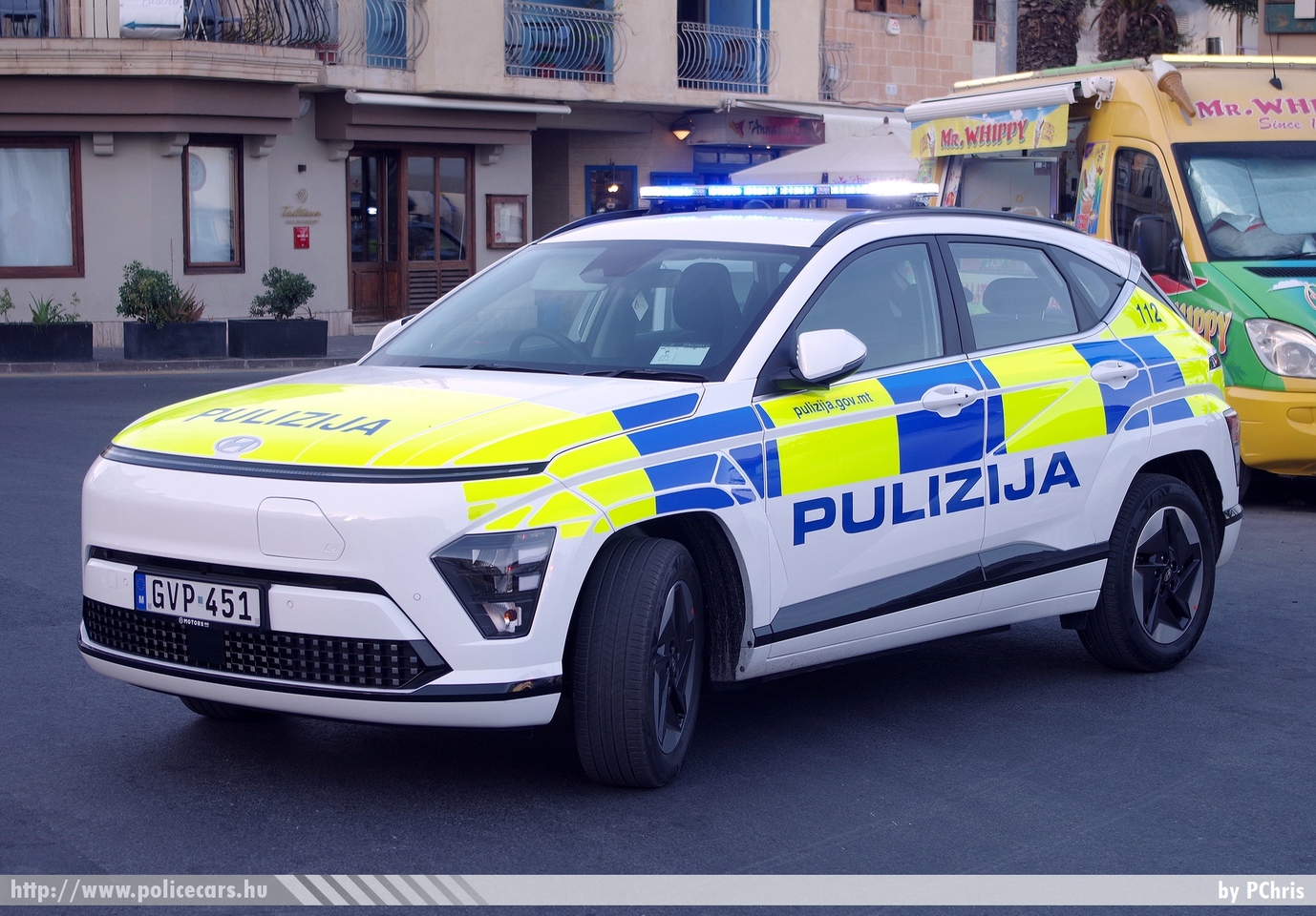 Hyundai Kona Electric, Pulizija (Malta Police Force), fotó: PChris
Keywords: Málta máltai rendőr rendőrautó rendőrség maltese police policecar