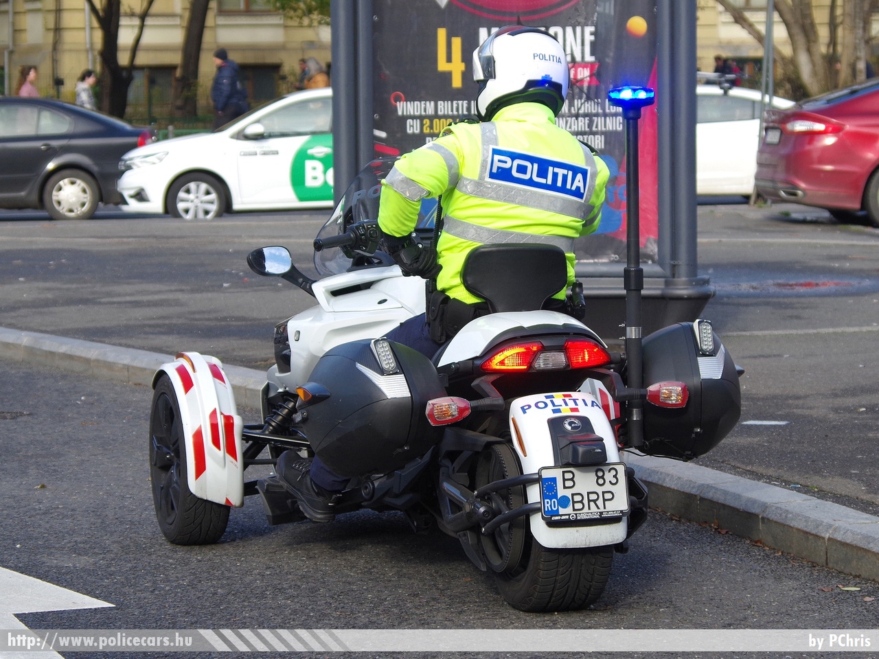 BRP Can-Am Spyder F3, Politia, fotó: PChris
Keywords: román Románia rendőr rendőrmotor rendőrség Romania police policebike