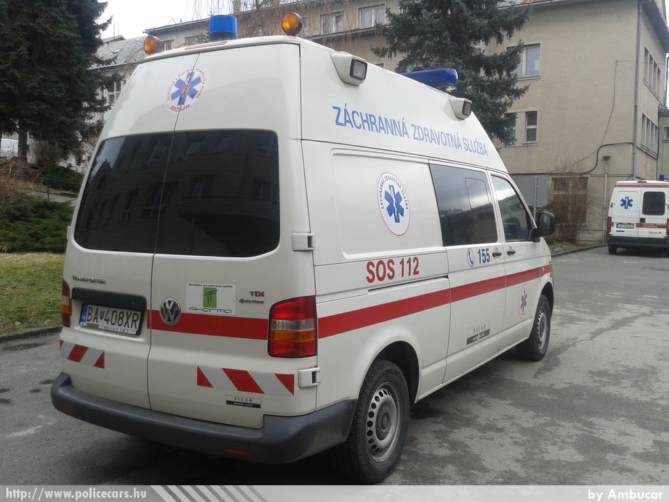Volkswagen Transporter T5, fotó: Ambucar
Keywords: mentő mentőautó szlovák Szlovákia BA-408XR ambulance Slovakia slovakian