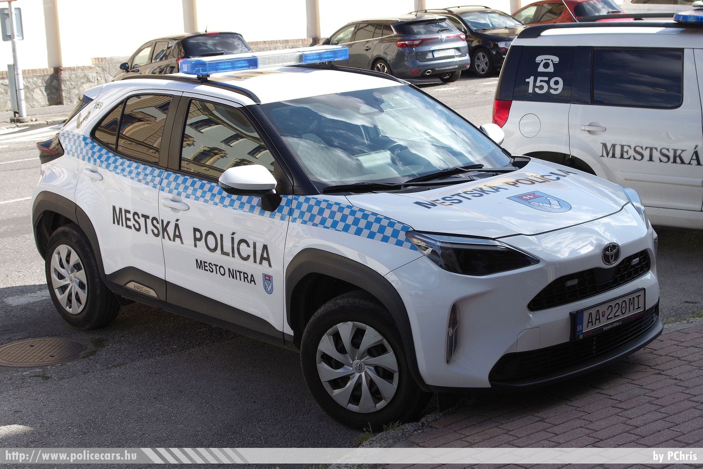 Toyota Yaris Cross Hybrid, Mestská polícia Nitra, fotó: PChris
Keywords: szlovák Szlovákia rendőr rendőrautó rendőrség police policecar Slovakia slovakian AA-220MI nyitra
