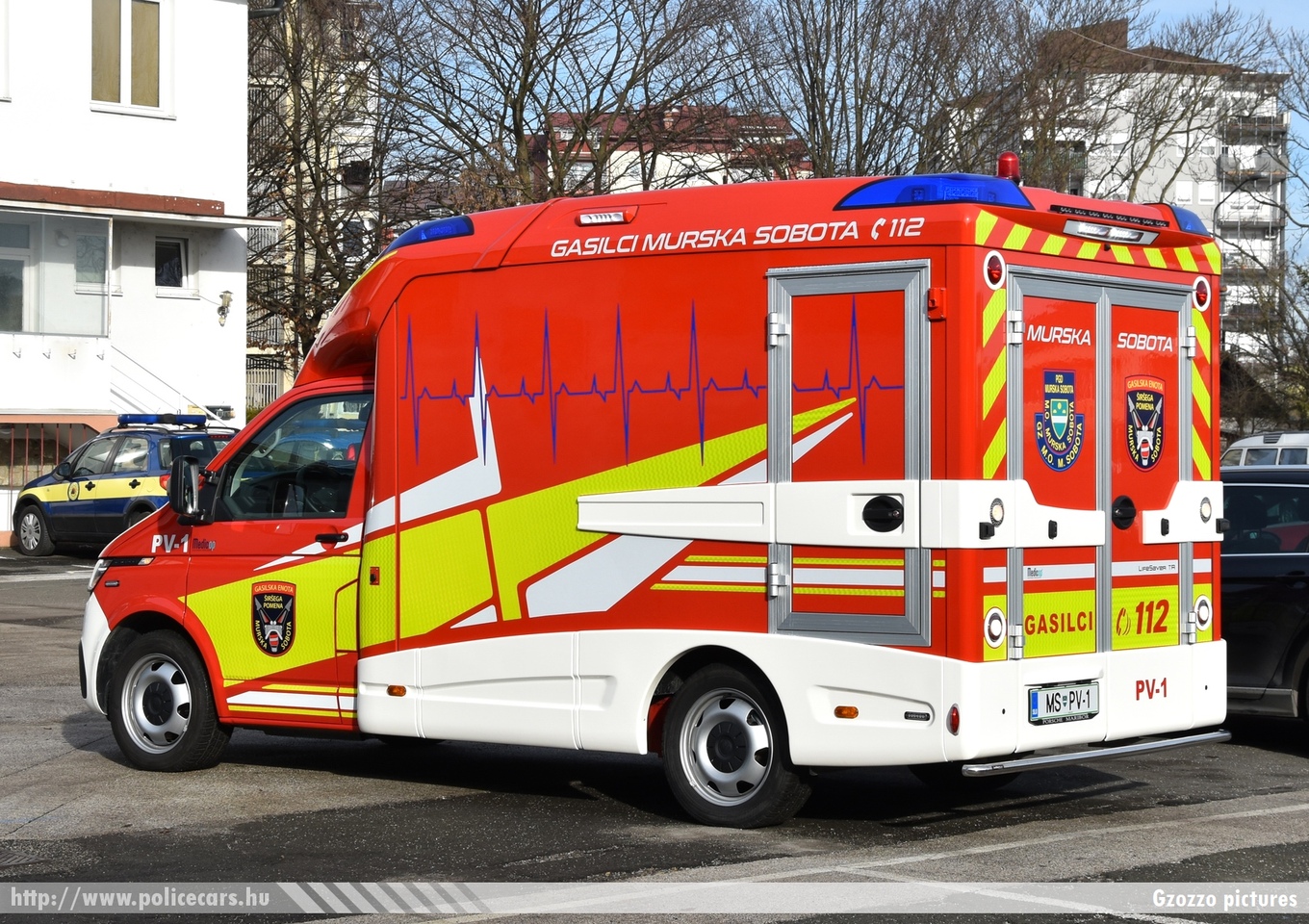 Volkswagen Transporter T6.1 Medicop LiveSaver TR, PV-1 (Poveljniško vozilo - Command vehicle), PGD Murska Sobota, fotó: Gzozzo pictures
Keywords: szlovén Szlovénia tûzoltóautó tûzoltóság tûzoltó slovenian Slovenia fire firetruck