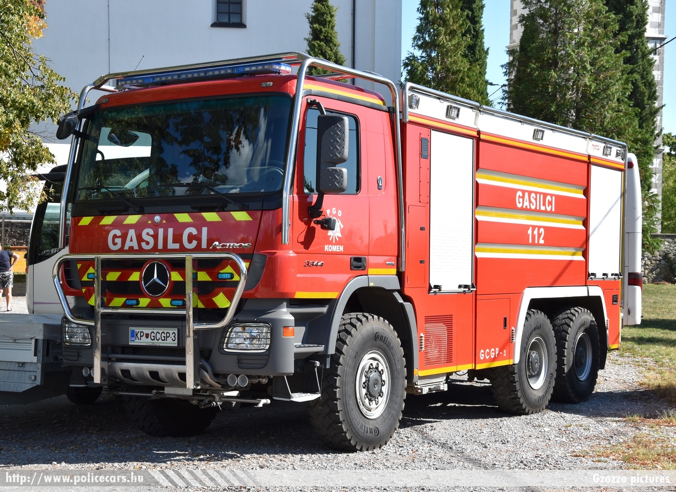 Mercedes Benz Actros 3344 AK 6×6 GCGP-3 (gasilska cisterna za gozdne požare) Mettis, PGD Komen, fotó: Gzozzo pictures
Keywords: szlovén Szlovénia tûzoltóautó tûzoltóság tûzoltó slovenian Slovenia fire firetruck