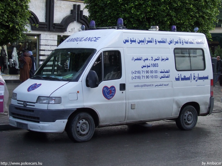 Peugeot Boxer, fotó: Ambucar
Keywords: Tunézia tunéziai mentő mentőautó