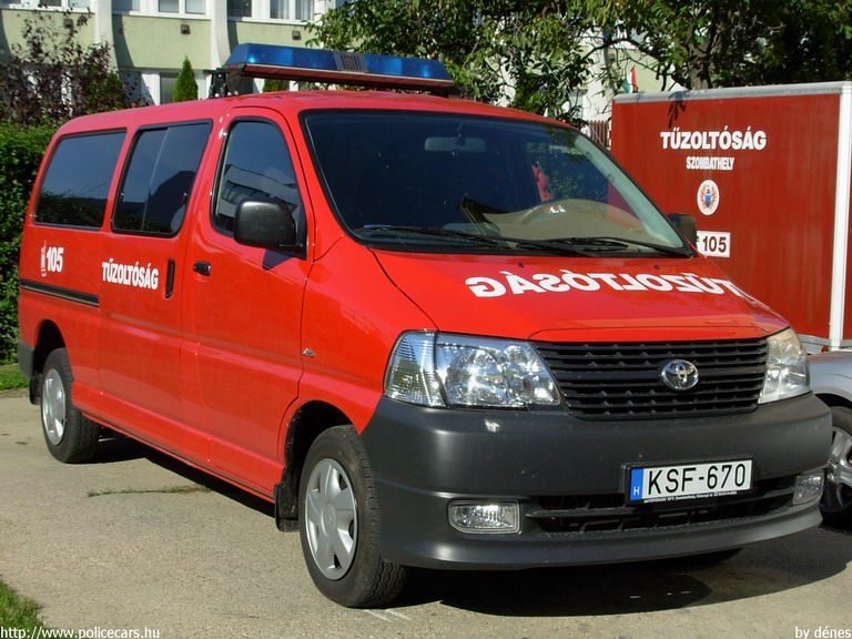Toyota Hiace, Hivatásos Önkormányzati Tûzoltóság Szombathely, fotó: dénes
Keywords: HÖT tûzoltóautó magyar Magyarország tûzoltó tûzoltóság KSF-670 fire firetruck Hungary hungarian