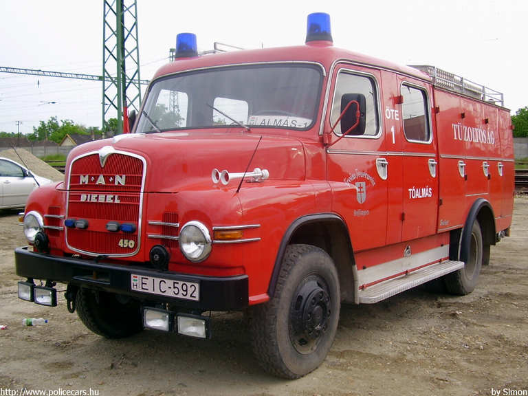 MAN 450 HA TLF 16, Tóalmási Önkéntes Tûzoltó Egyesület, fotó: Simon
Keywords: tûzoltóautó ÖTE tûzoltóság tûzoltó EIC-592 hungarian Hungary fire firetruck magyar Magyarország