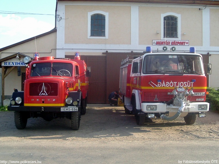 Magirus Deutz 125 D 10, Magirus Iveco 130 D 9, Fábiánsebestyén, Szent Sebestyén Önkéntes Tûzoltó Egyesület, fotó: Fábiánsebestyén ÖTE
Keywords: tûzoltóautó ÖTE tûzoltóság tûzoltó EMS-694 GMY-534 hungarian Hungary fire firetruck magyar Magyarország