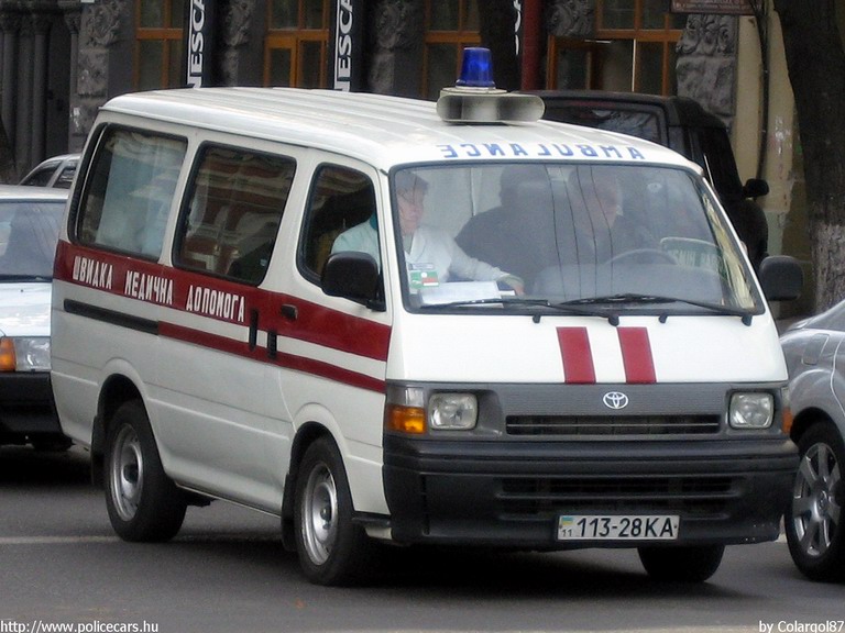 Toyota Hiace, fotó: Colargol87
Keywords: ukrán Ukrajna mentő mentőautó ambulance Ukraine ukrainian