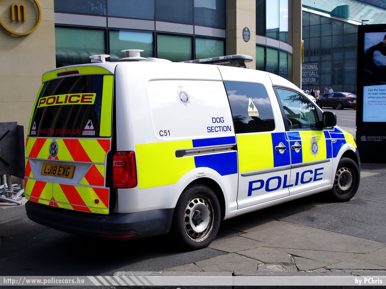 Volkswagen Caddy facelift, British Transport Police, Dog Section, Manchester, fotó: PChris
Keywords: angol Anglia rendőr rendőrautó rendőrség english England police policecar