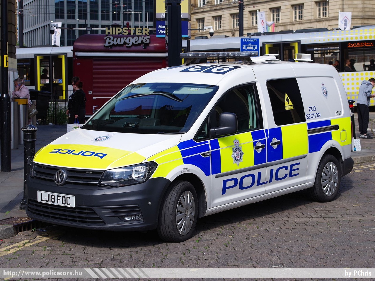 Volkswagen Caddy facelift, British Transport Police, Dog Section, Manchester, fotó: PChris
Keywords: angol Anglia rendőr rendőrautó rendőrség english England police policecar