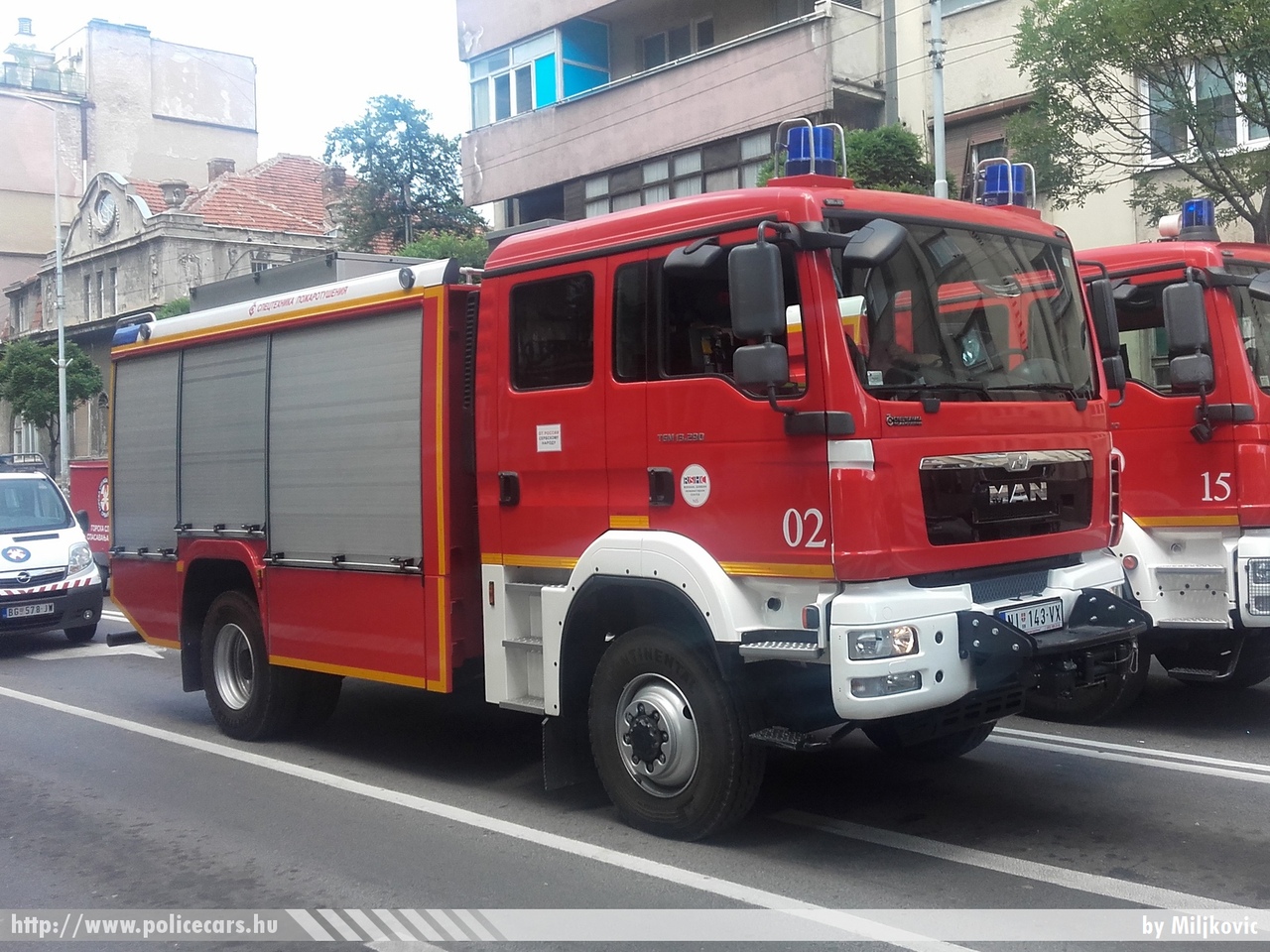 MAN TGM 13.290, fotó: Miljkovic 
Keywords: szerb Szerbia tûzoltóság tûzoltó tûzoltóautó Serbia serbian fire firetruck